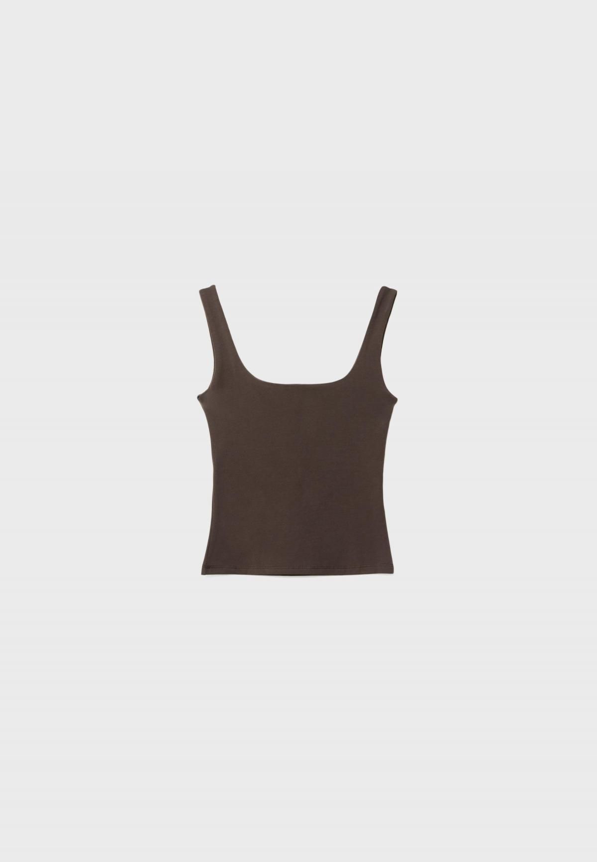 스트라디바리우스 베이직 스퀘어넥 민소매 탑 8044/655 BROWN - 상세 이미지 2