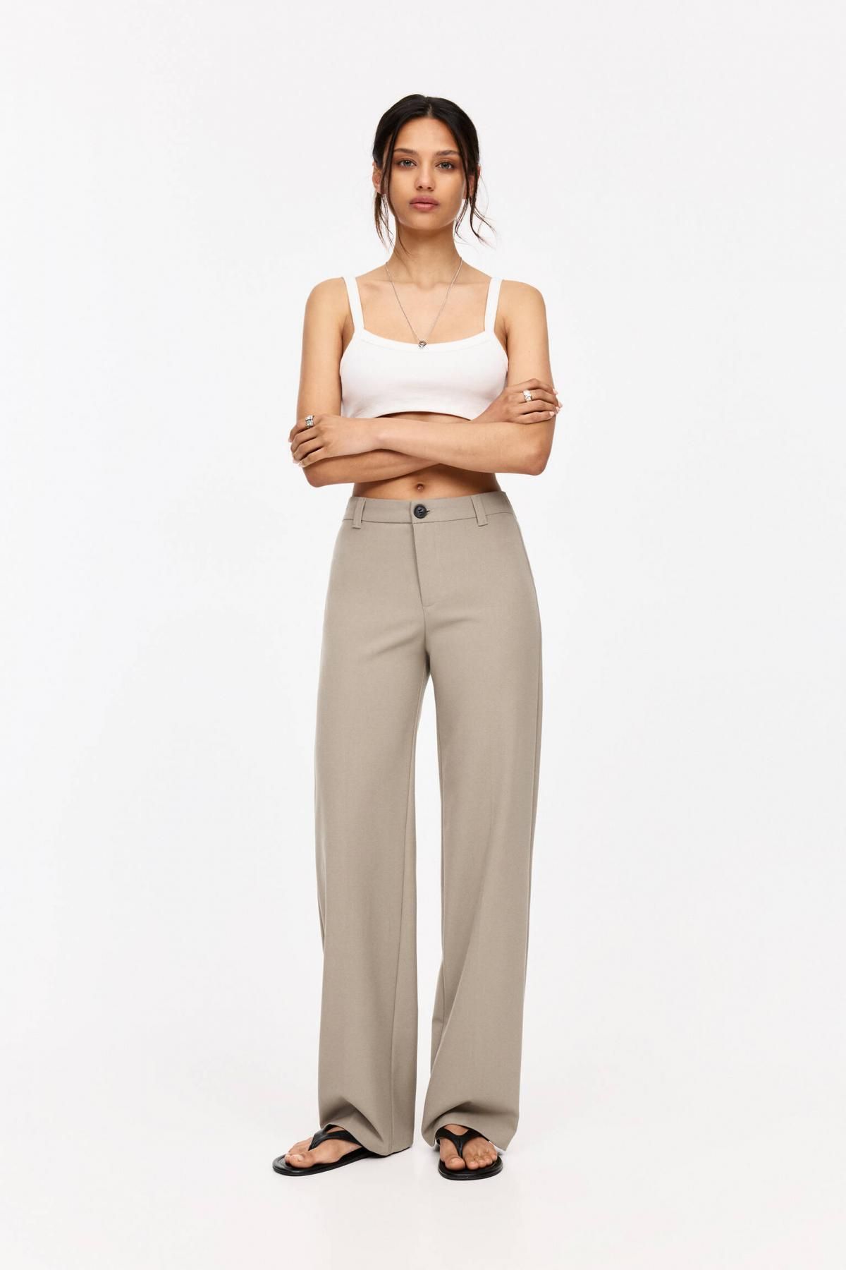 풀앤베어 테크니컬 스트레이트 슬랙스 팬츠 3680/349 PALE BROWN - 상세 이미지 2