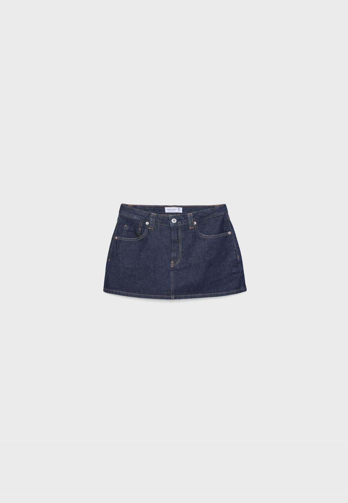스트라디바리우스 벨트고리 포켓 데님 미니 스커트 1283/422 RINSE BLUE DENIM - 상품 이미지