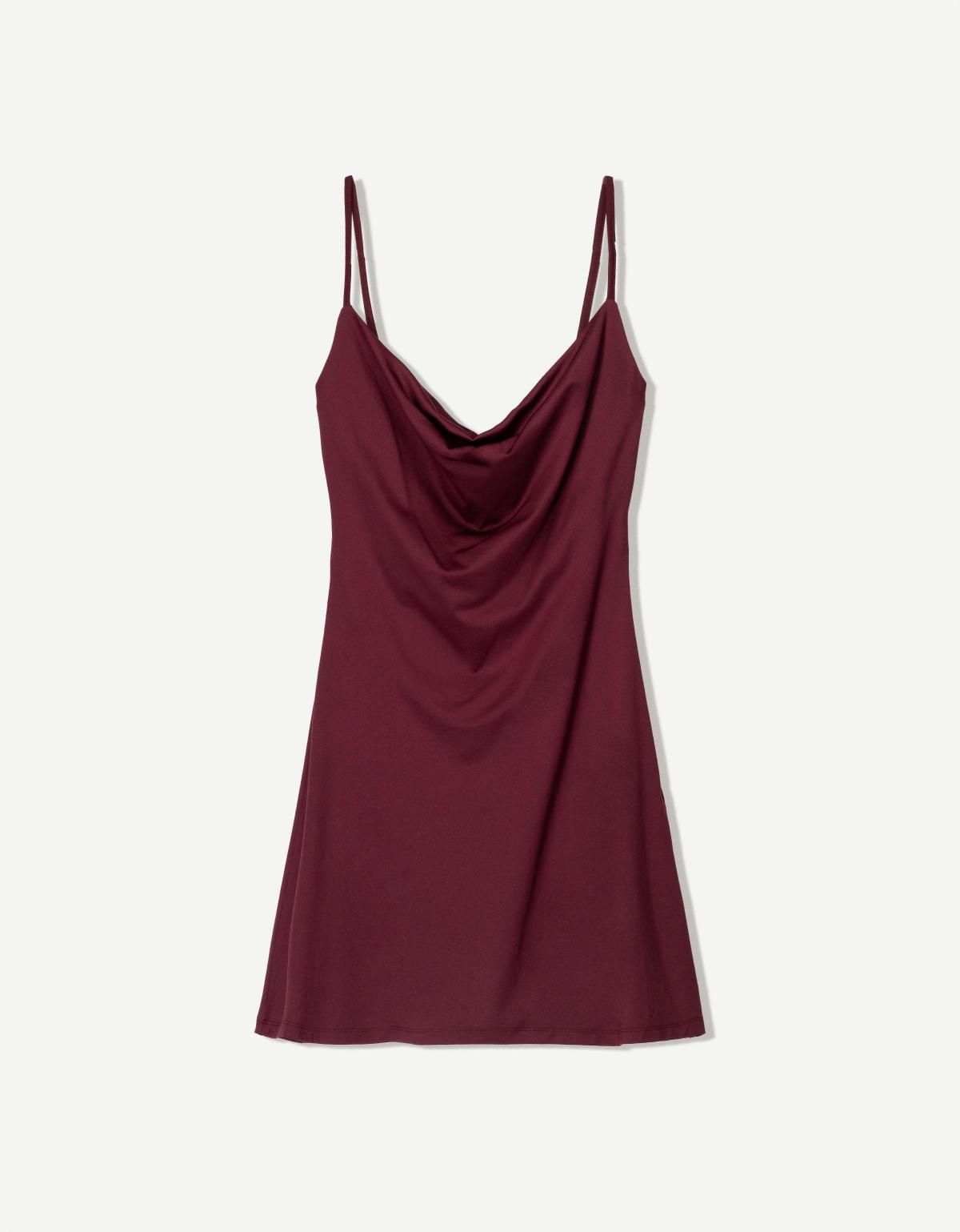 버쉬카 카울넥 미니 원피스 0544/360 BURGUNDY - 메인 이미지
