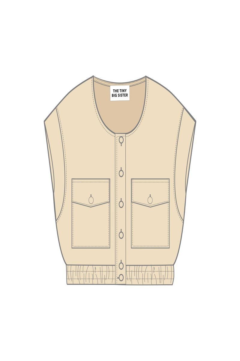 타이니코튼 포켓 니트 크롭 베스트 SS25-740R70 ONE COLOR - 상세 이미지 2
