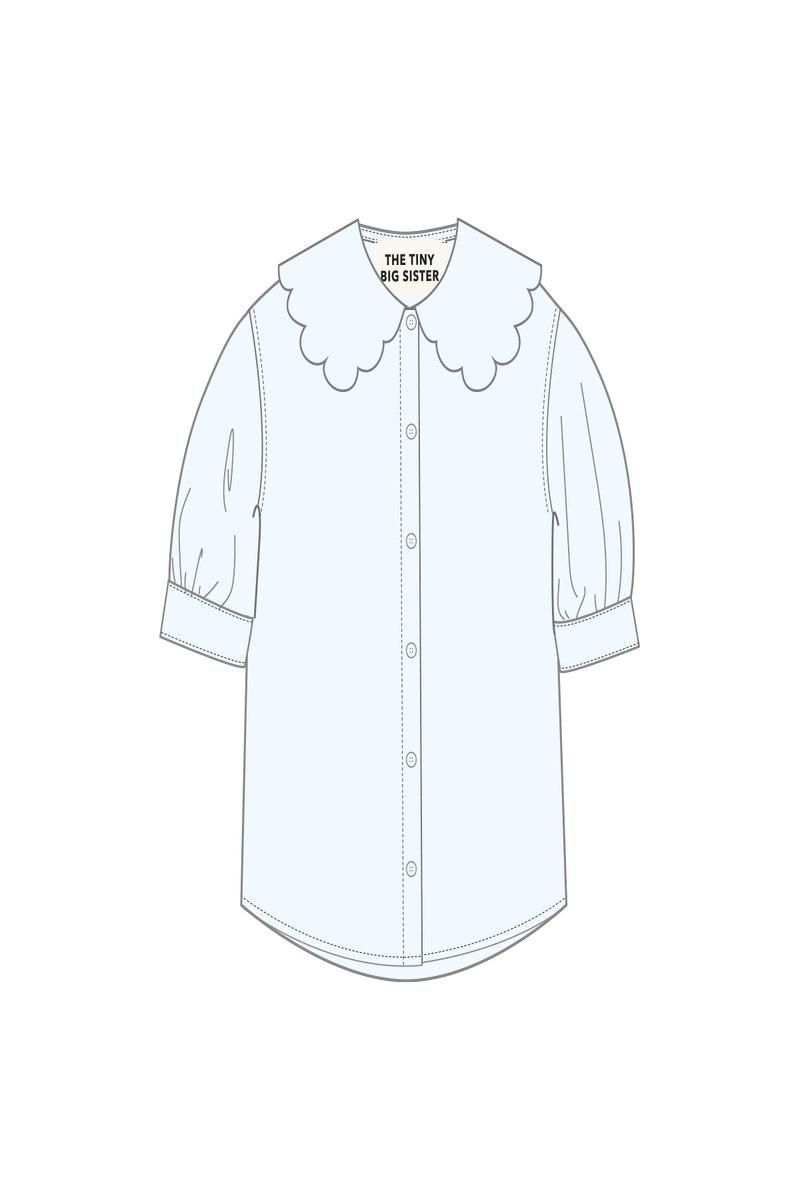 타이니코튼 러플카라 라이트 블라우스 SS25-612L19 ONE COLOR - 상세 이미지 2