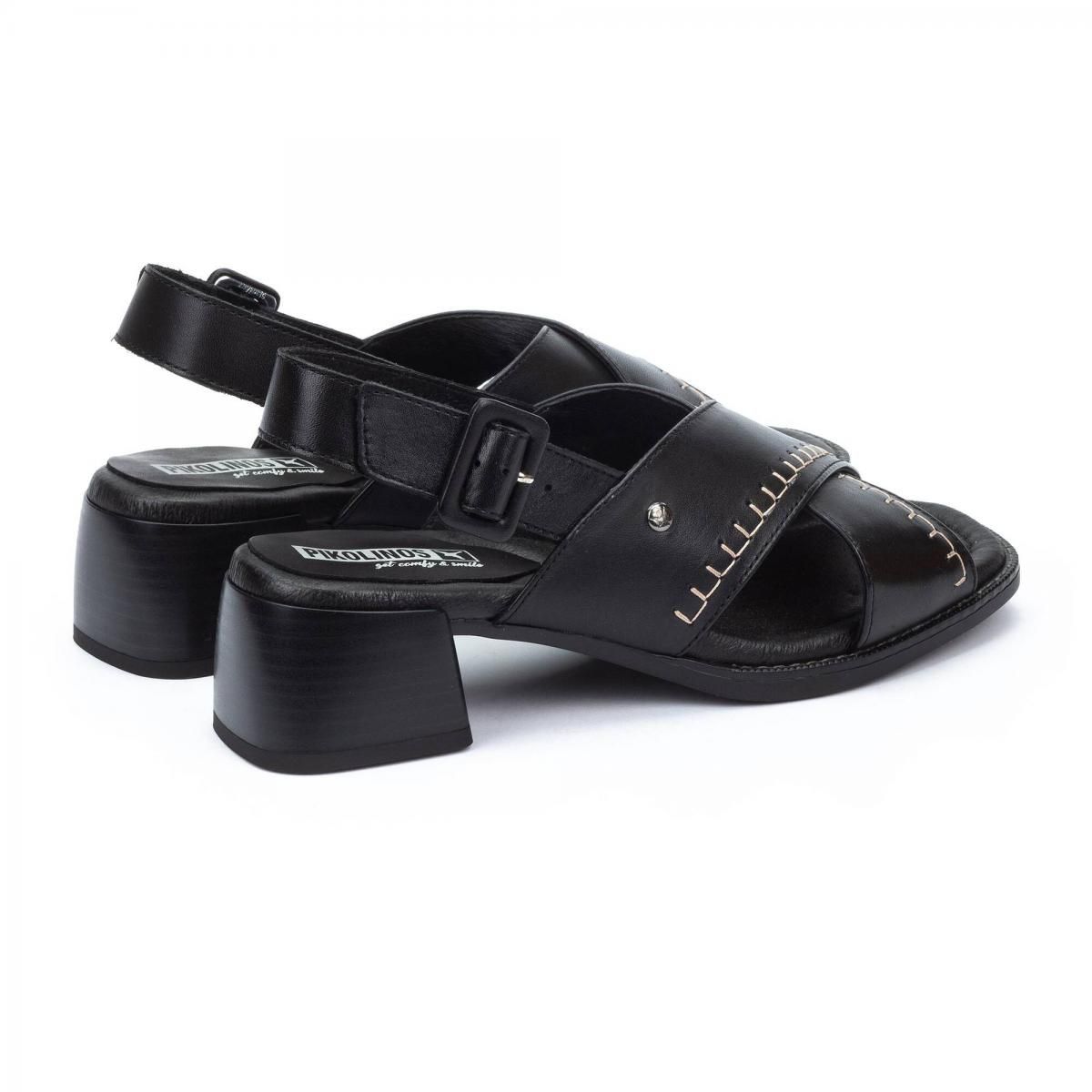 피콜리노스 컴포트 내추럴레더 스트랩 올리바 샌들 W2G-1580 BLACK - 상세 이미지 4