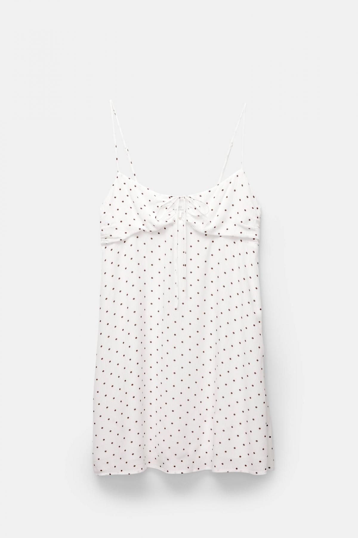 풀앤베어 도트패턴 미니 스트랩 원피스 7394/428 WHITE - 상품 이미지