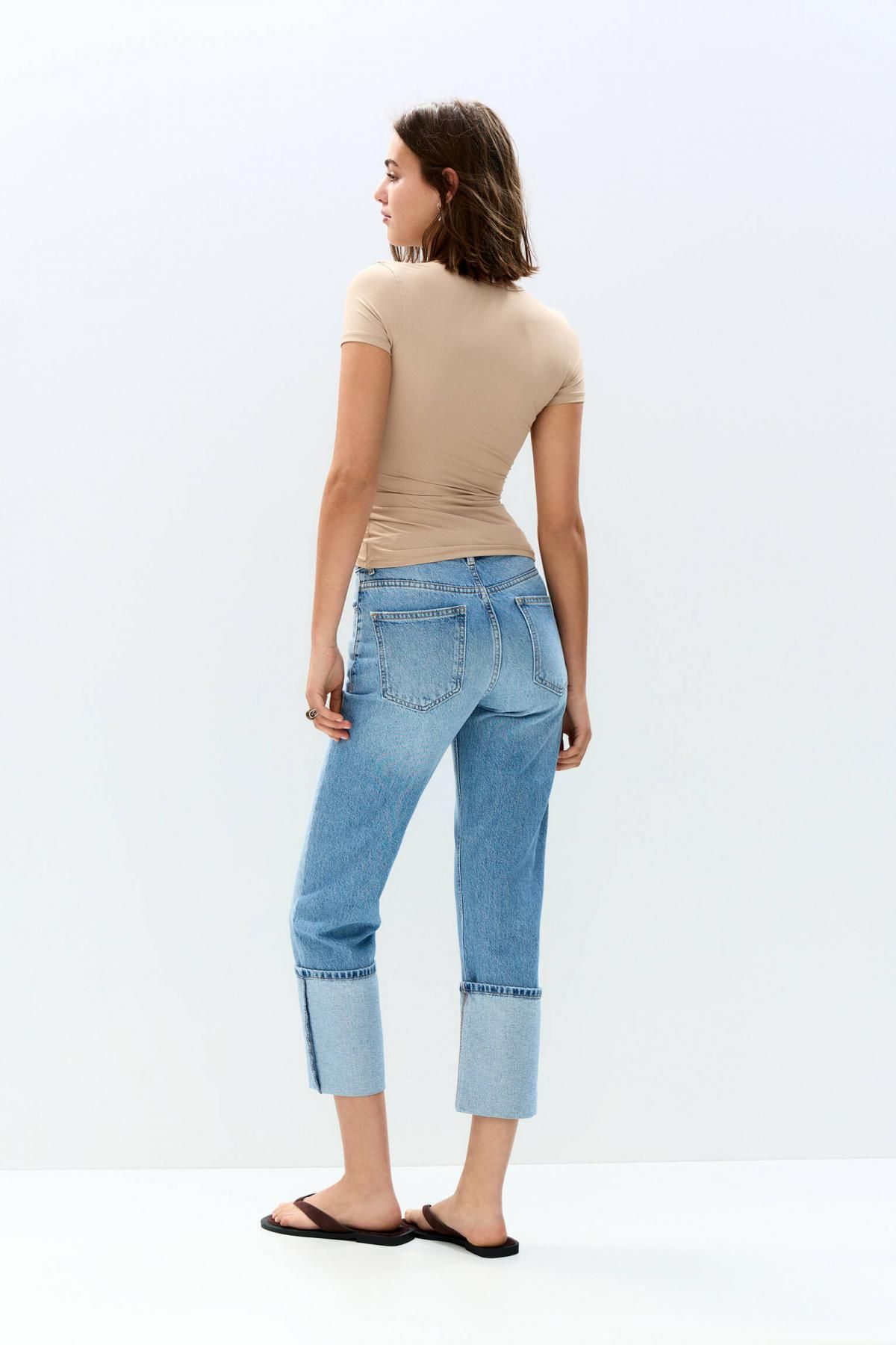 풀앤베어 베이직 폴리아미드 반팔 티셔츠 3245/313 BEIGE - 상세 이미지 4