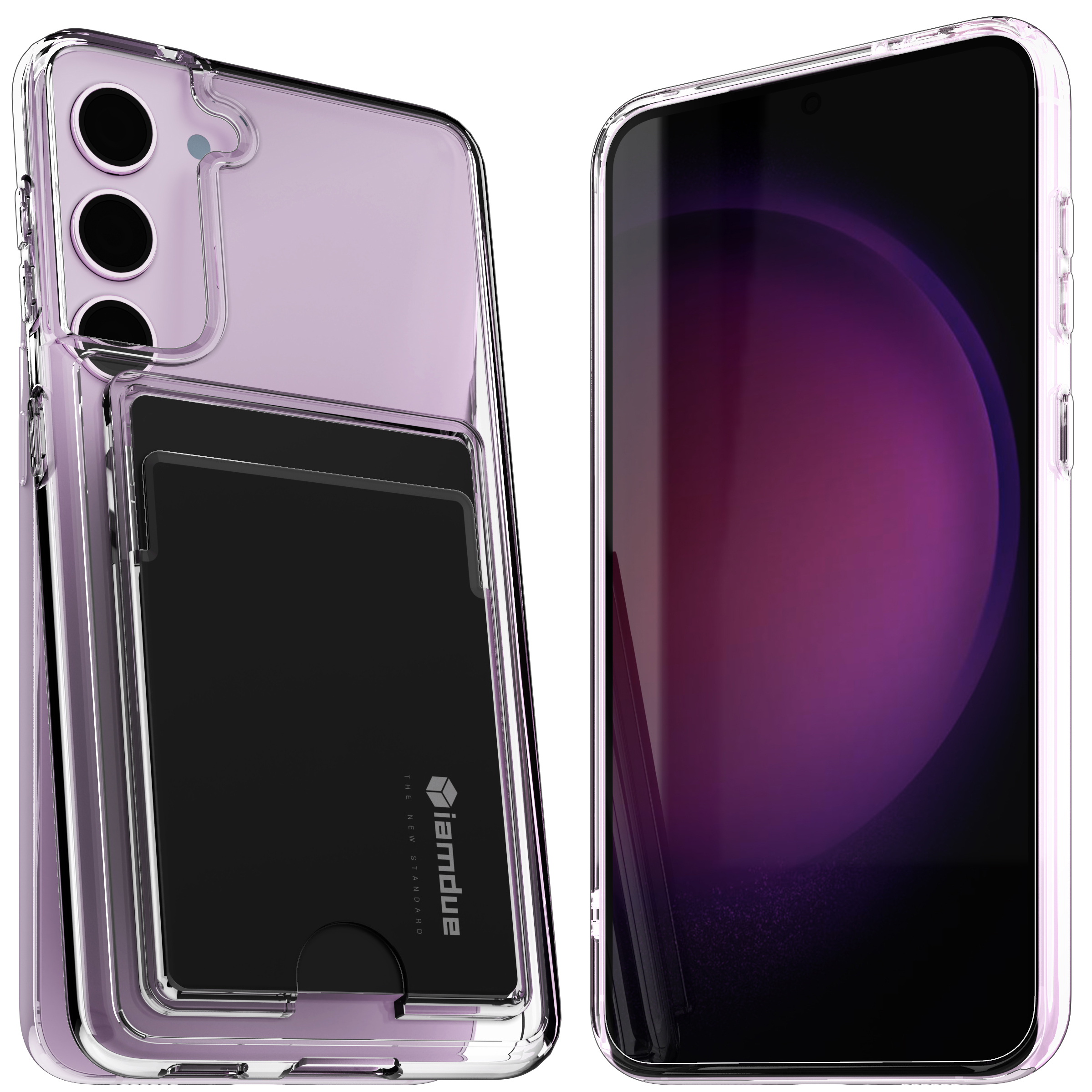 변색방지 카드 케이스 2장 수납 슬림 생폰 투명, 갤럭시S23 플러스 - 상품 이미지