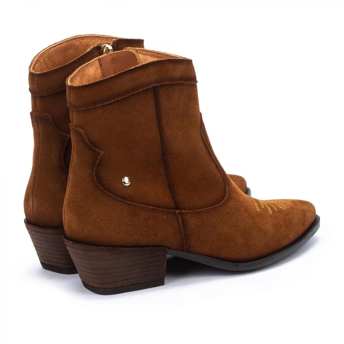 피콜리노스 웨스턴 카우보이 스웨이드 앵클 부츠 VERGEL W5Z-8975SE BRANDY - 상세 이미지 4