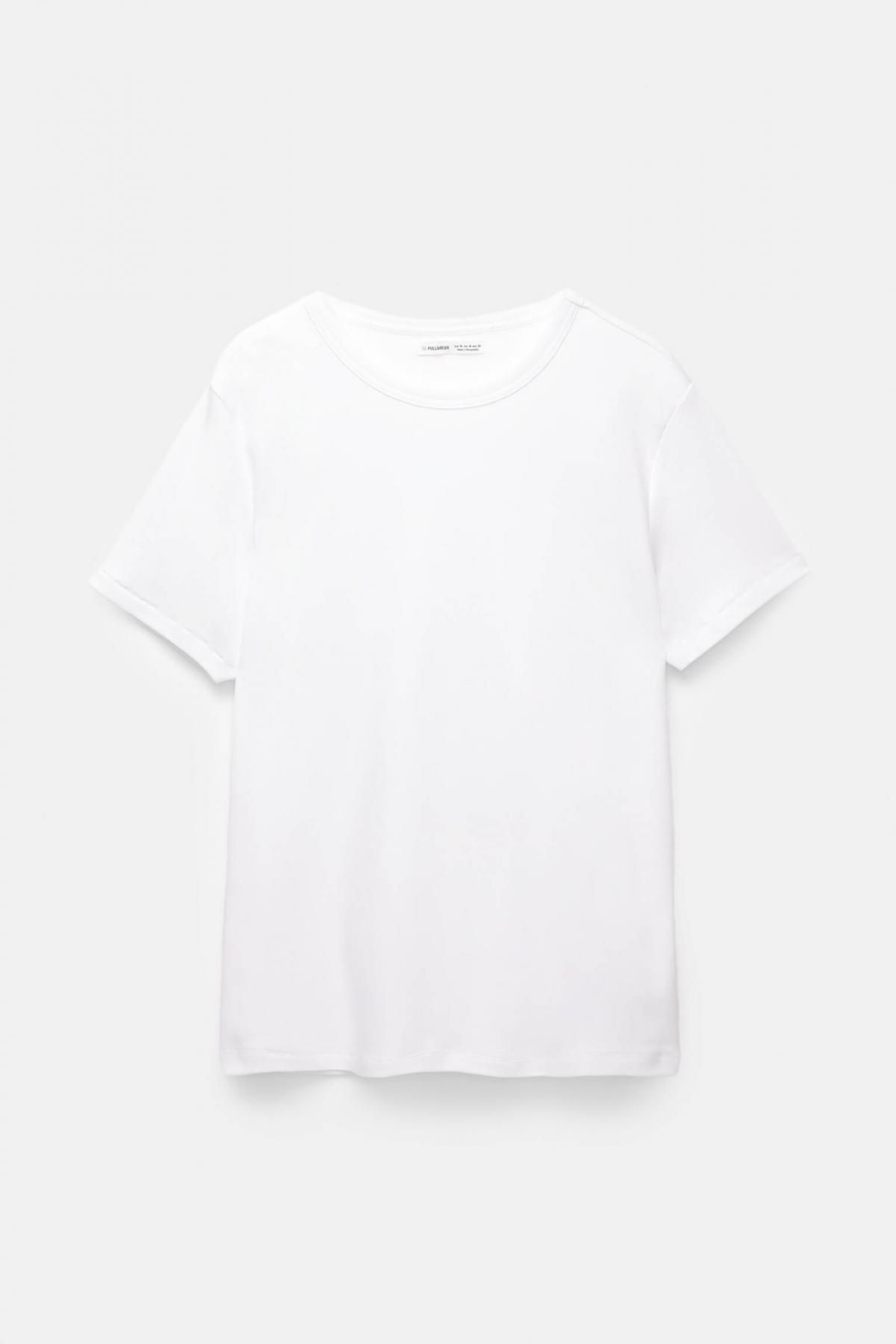 풀앤베어 베이직 라운드넥 코튼 반팔 티셔츠 3245/317 WHITE - 상품 이미지