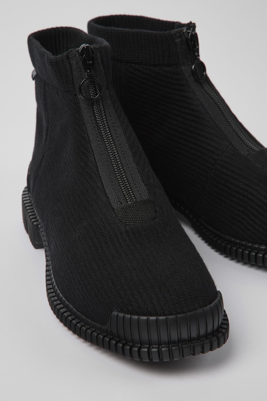 캠퍼 테크니컬 친환경 블랙 텐셀 라이오셀 여성 앵클부츠 K400356-017 BLACK - 상세 이미지 2