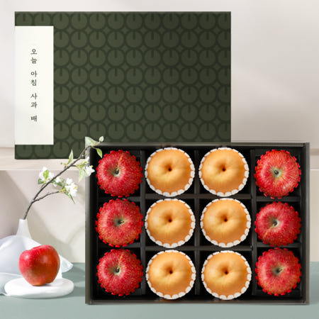 오늘아침 사과배 혼합 선물세트 2호 (사과 6과/배 6과) 5kg 6kg
