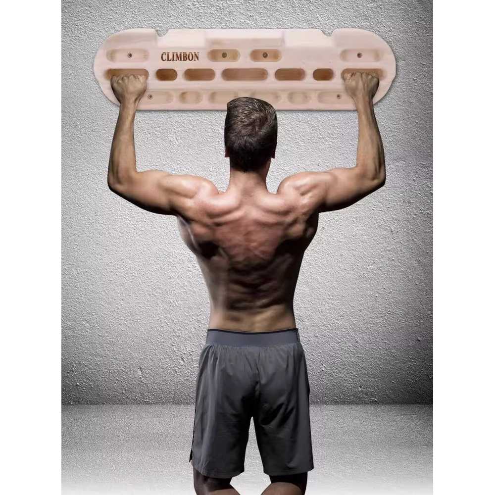 원목 암벽 팩보드 실내용 클라이밍 홀더 훈련 보드 A형 황나무 1.6kg+로프 - 상품 이미지