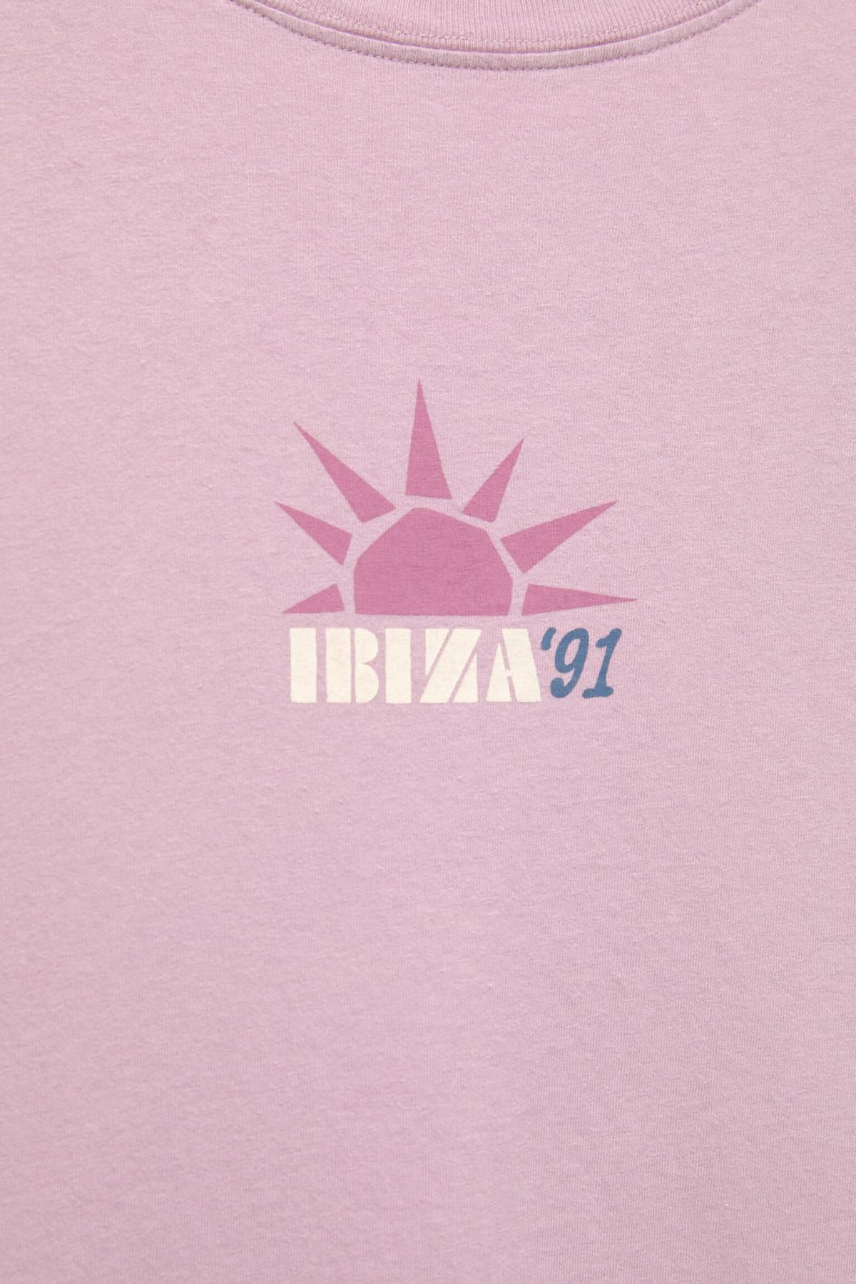 풀앤베어 트렌디 핑크 그래픽 라운드넥 반팔 티셔츠 7150/398 LILAC PINK - 상세 이미지 3