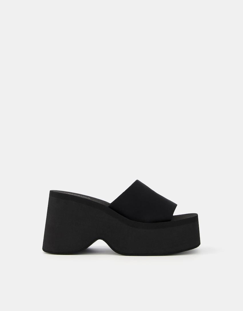 버쉬카 플랫폼 테크니컬 뮬 샌들 블랙 1714/460 BLACK - 메인 이미지