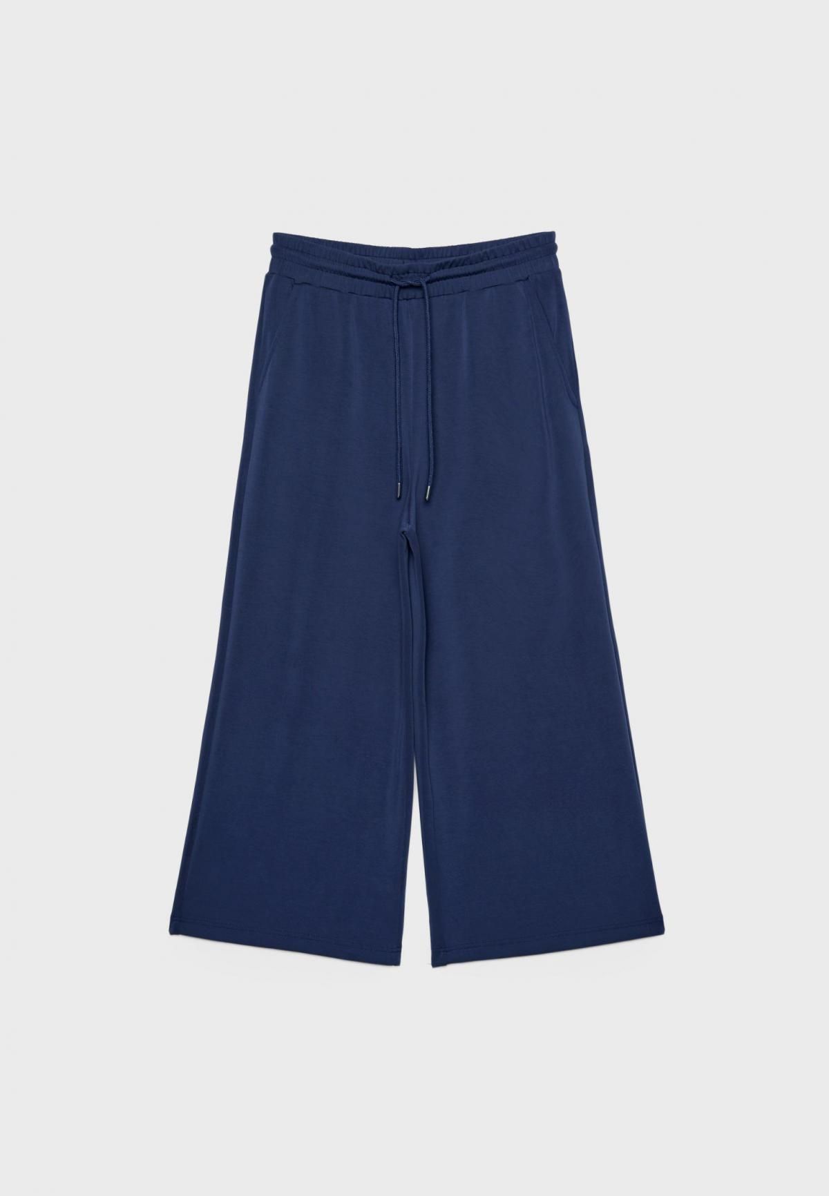 스트라디바리우스 모달 블렌드 밴딩 소프트 와이드 팬츠 7763/371 NAVY BLUE - 상세 이미지 2