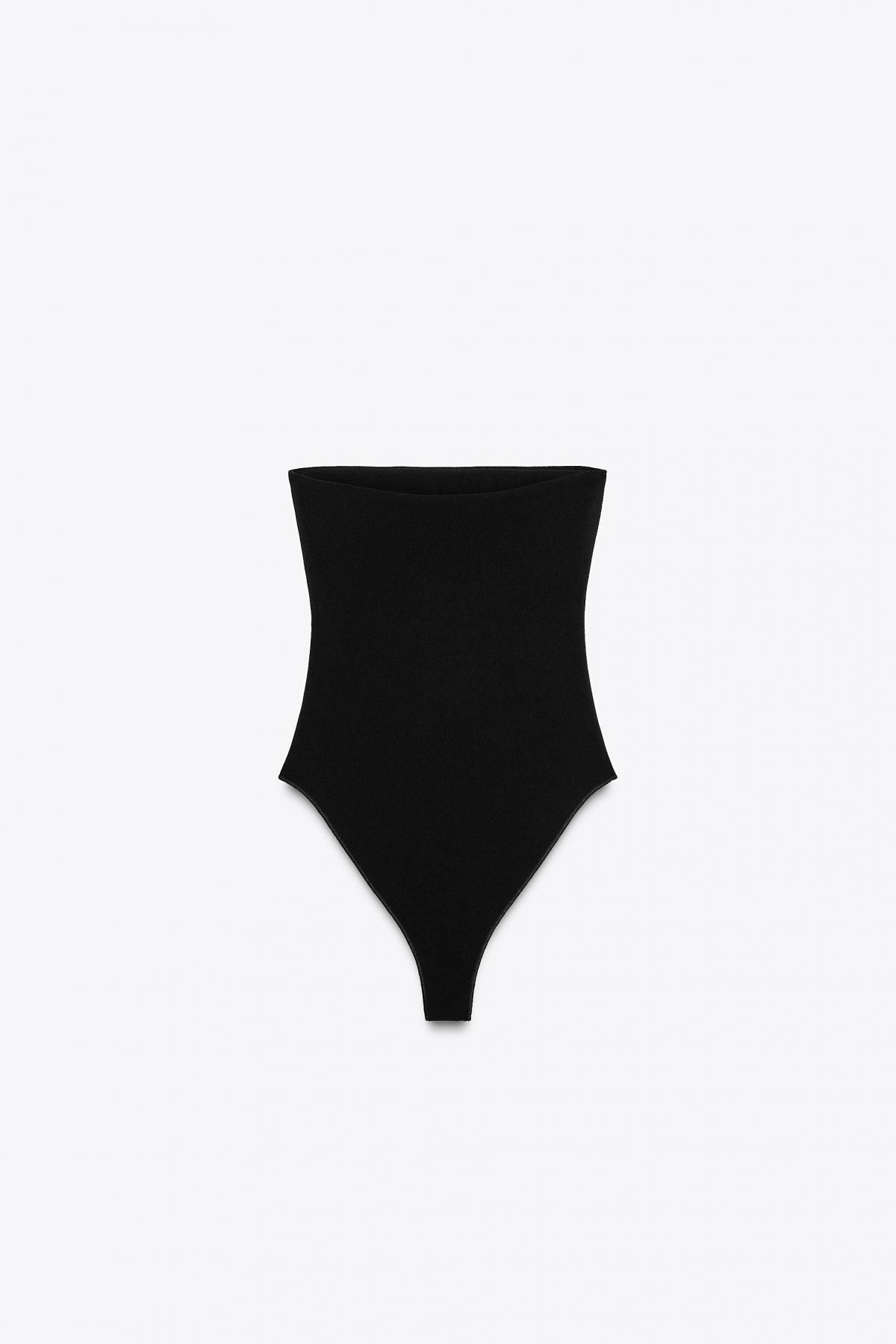 자라 슬림핏 스트레치 오프숄더 바디수트 5584/185 BLACK - 상세 이미지 5