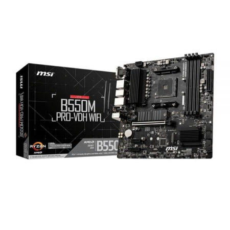 MSI [해외]MSI B550M 프로-VDH WiFi 프로시리즈 마더보드AMD AM4 DDR4 PCIe 4.0 SATA 6Gb/s M.2 USB 3.2 Gen 1 Wi-Fi D-SUB/H