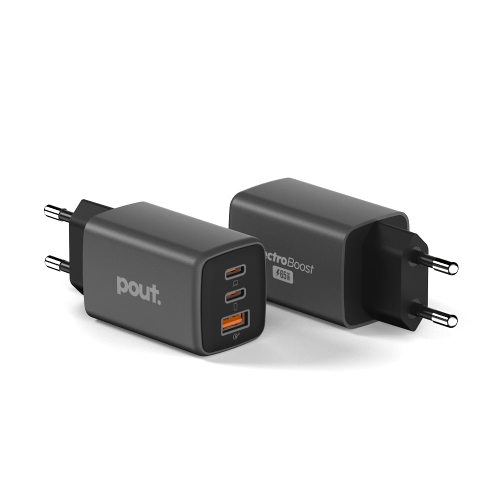 파우트 65W PD 3.0 PPS GaN 초고속 멀티 충전기 어댑터 블랙 - 상세 이미지 3