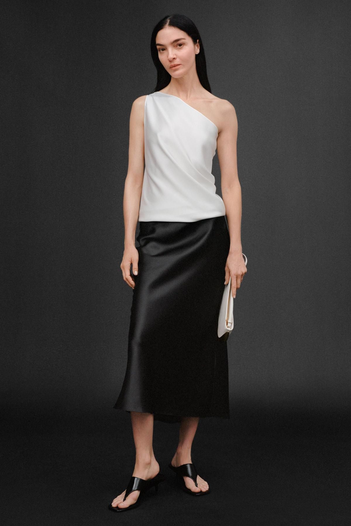 자라 미니멀 비대칭 민소매 탑 3277/789 WHITE - 상세 이미지 2