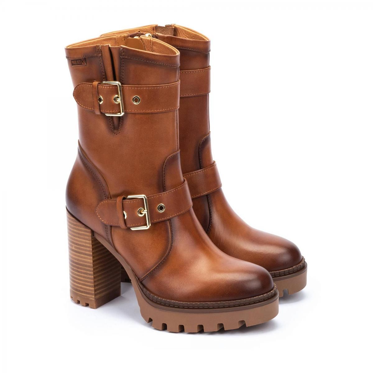 피콜리노스 청키힐 캐주얼 버클 앵클 부츠 CERVERA W1J-8791 BRANDY - 상세 이미지 2