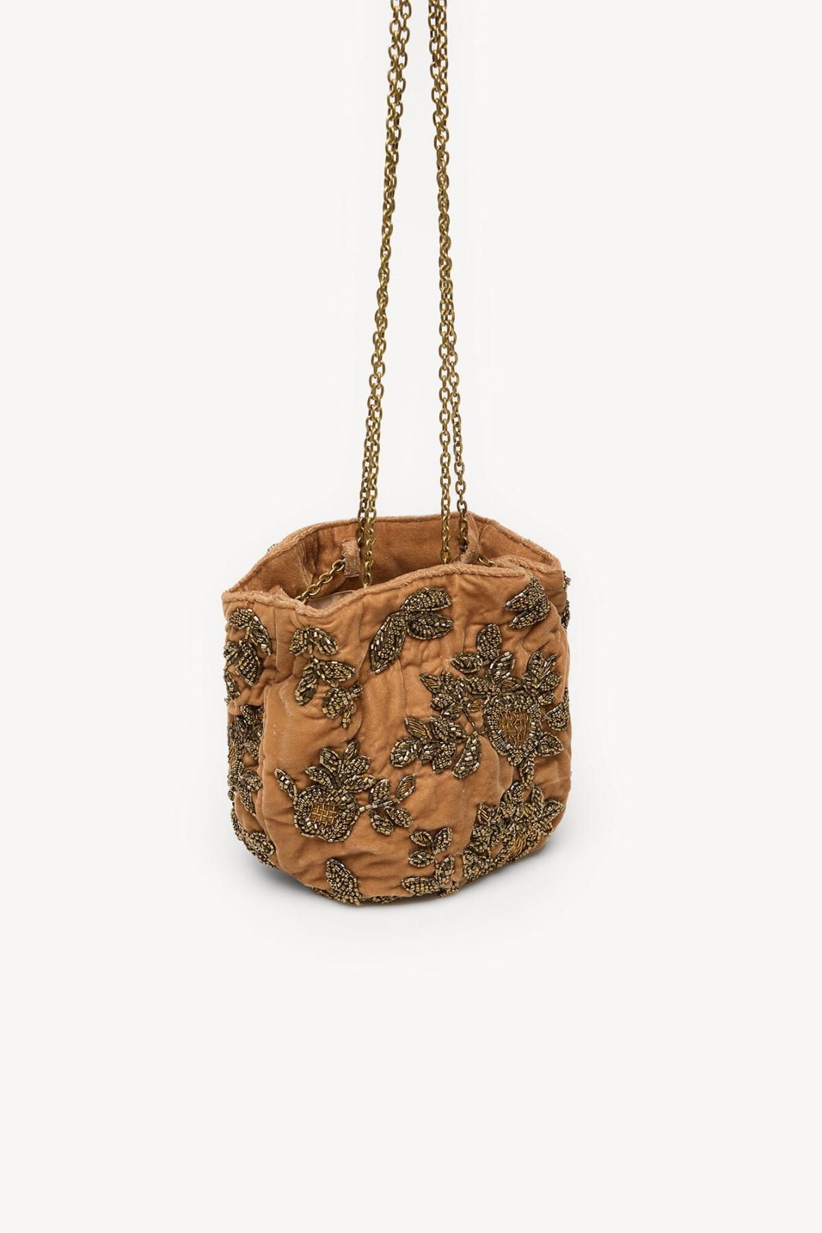 호스 인트로피아 벨벳 비즈 체인버킷백 NINA 2052027 DORADO - 상세 이미지 2