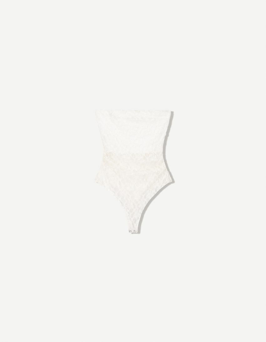 버쉬카 레이스 오프숄더 바디수트 3971/173 CREAM - 상품 이미지
