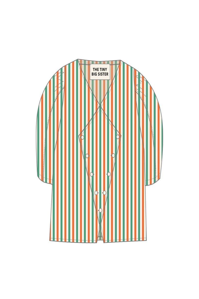 타이니코튼 스트라이프 브이넥 루즈핏 블라우스 SS25-635R28 ONE COLOR - 상세 이미지 3