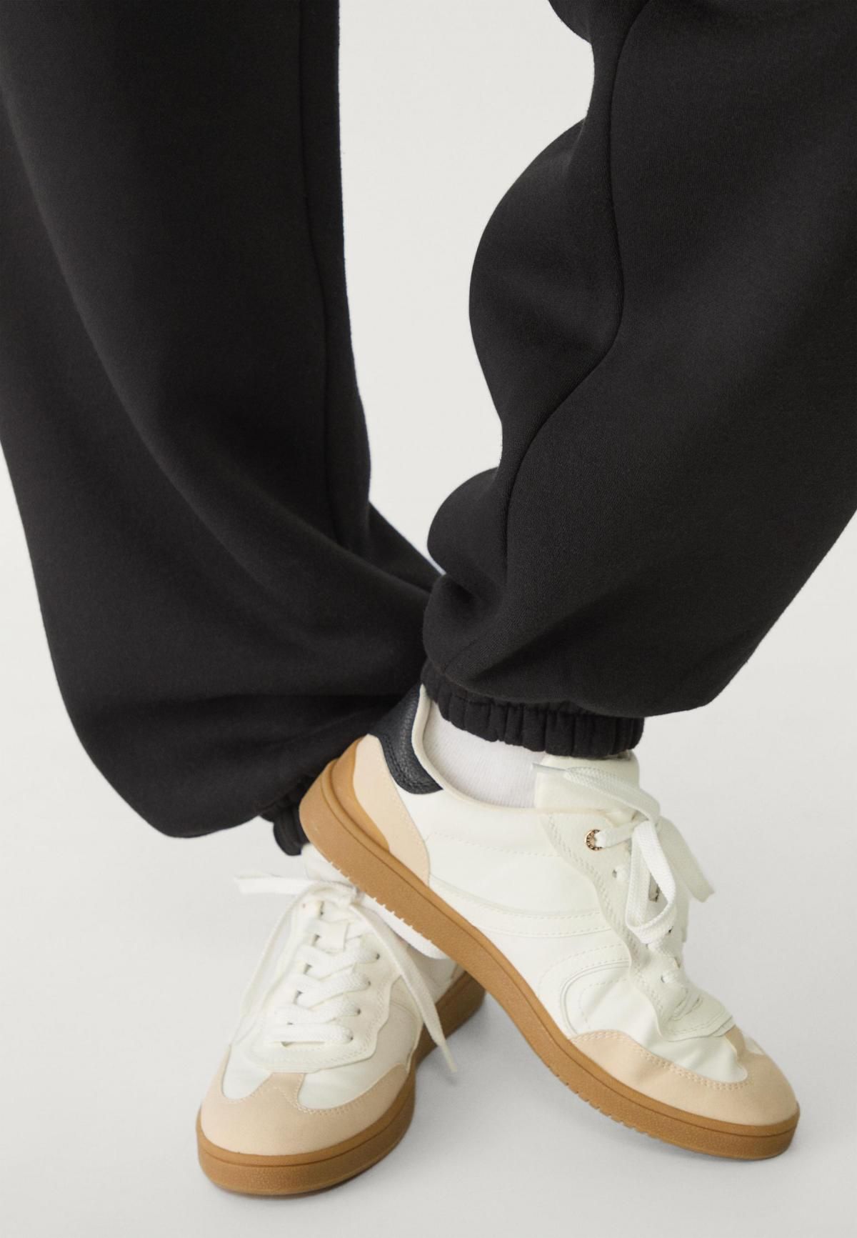 스트라디바리우스 플러시 밴딩 보이프렌드 조거 팬츠 8748/597 BLACK - 상세 이미지 4