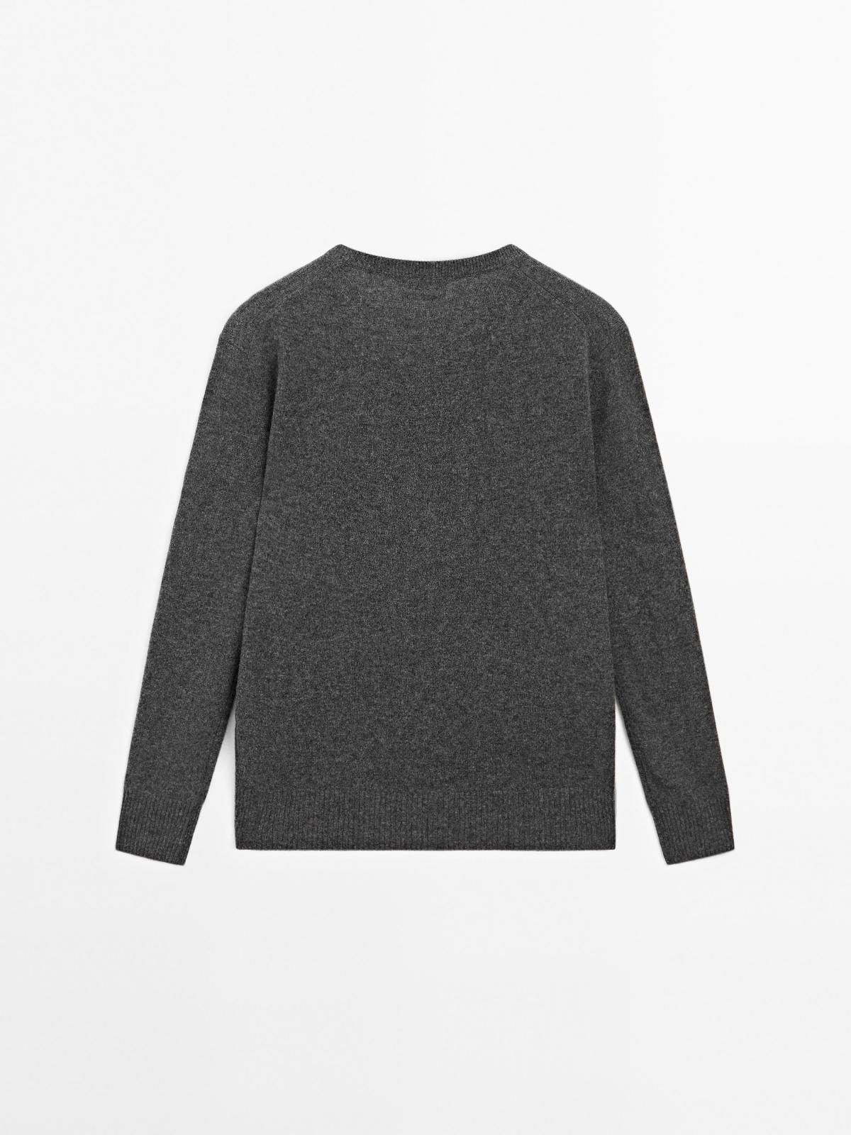 마시모두띠 프리미엄 캐시미어 브이넥 니트 스웨터 5605/565 MEDIUM GREY - 상세 이미지 4
