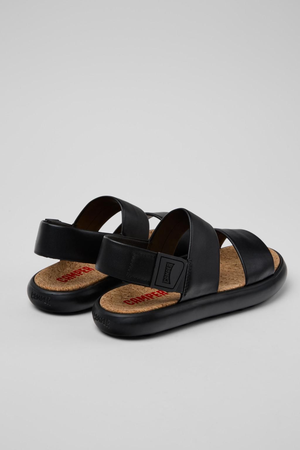 캠퍼 컴포트 스트랩 블랙 레더 샌들 Pelotas Flota K201772-001 BLACK - 상세 이미지 3