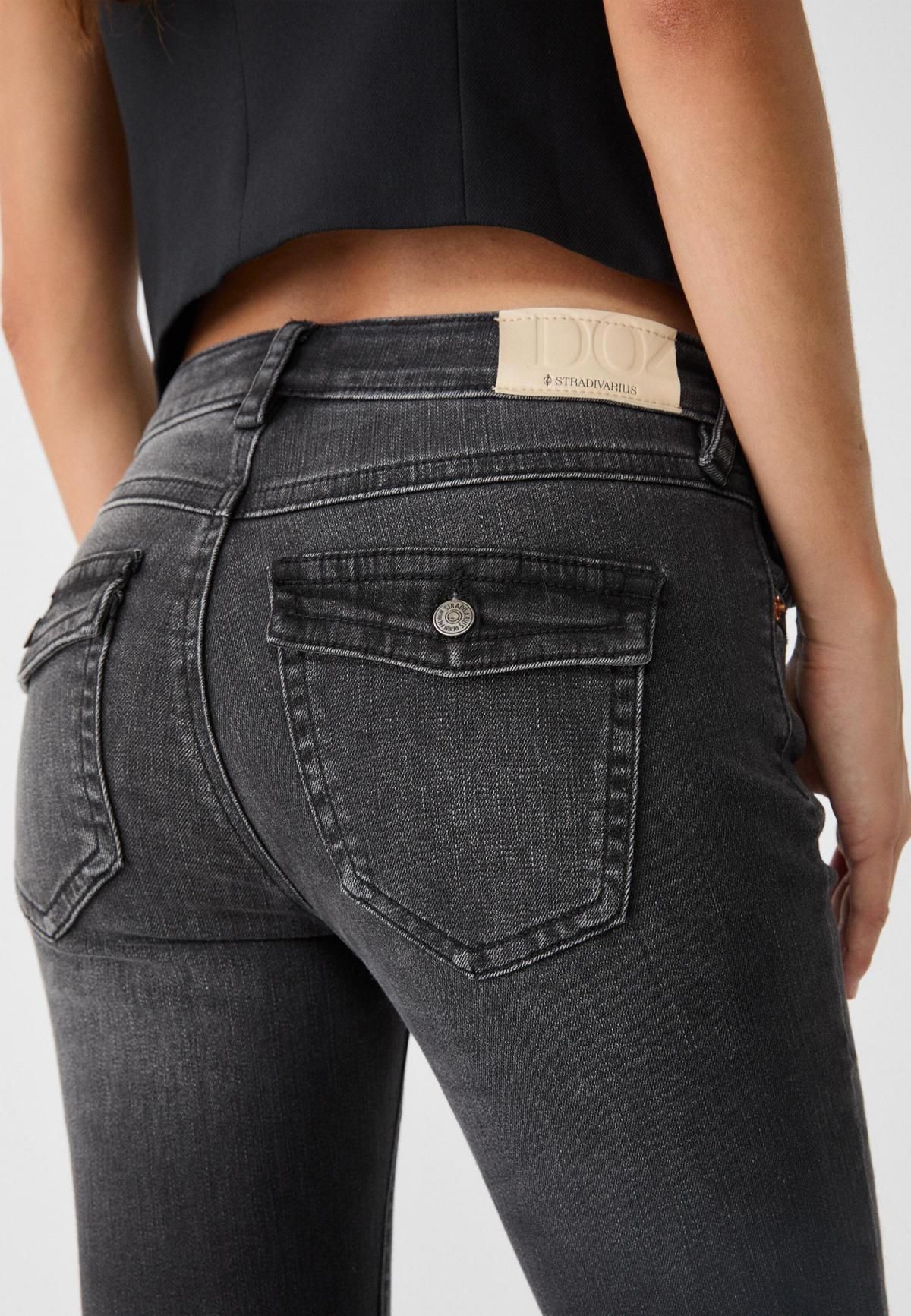 스트라디바리우스 로우라이즈 데님 부츠컷 청바지 4874/809 BLACK DENIM WASH - 상세 이미지 2