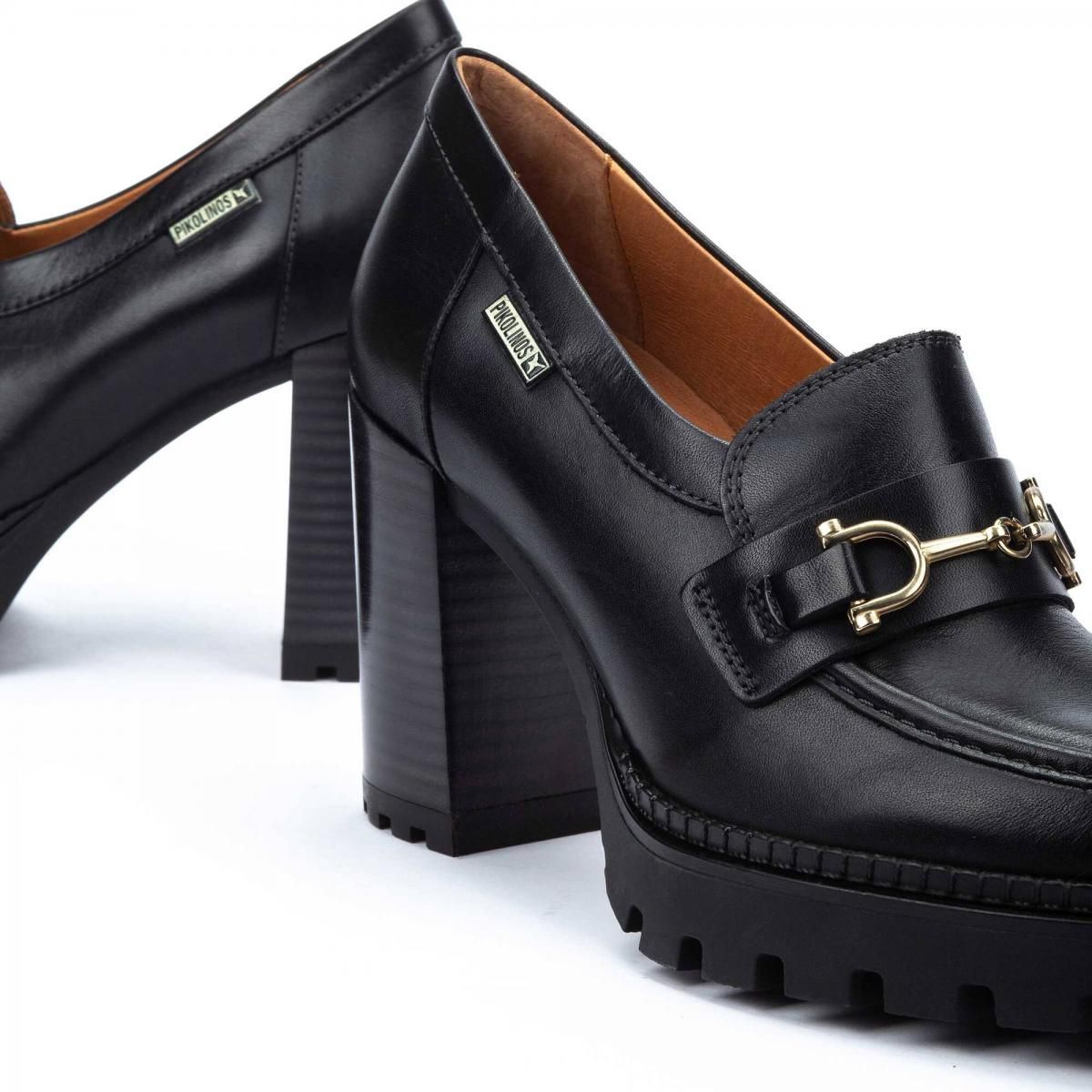 피콜리노스 청키힐 메탈장식 로퍼 펌프스 CERVERA W1J-3887 BLACK - 상세 이미지 3