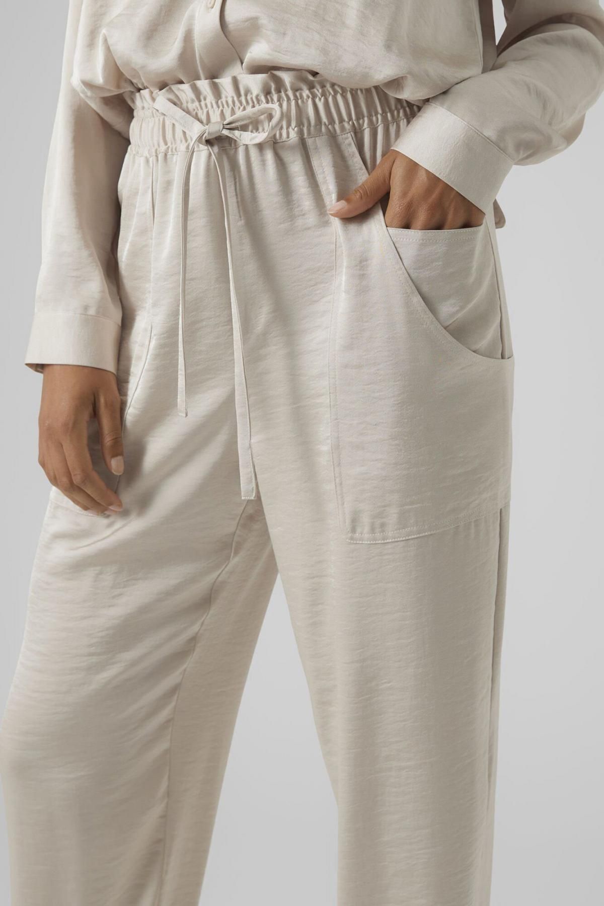 베로모다 새틴 터치 슬림핏 조거 팬츠 6398243 GRIS - 상세 이미지 3