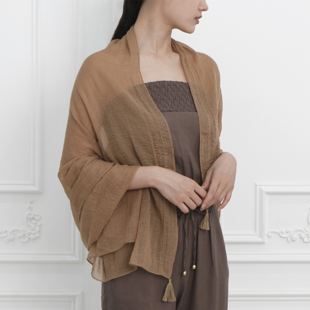 시스루 여자 롱쁘띠 숄스카프 브리즈 간절기 숏머플러 봄여름가을겨울 데일리 오피스 리조트룩