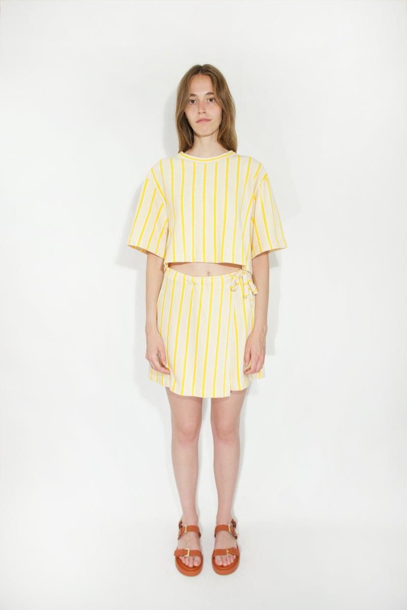 타이니코튼 스트라이프 크롭 반팔 티셔츠 SS25-746103 ONE COLOR - 상세 이미지 3