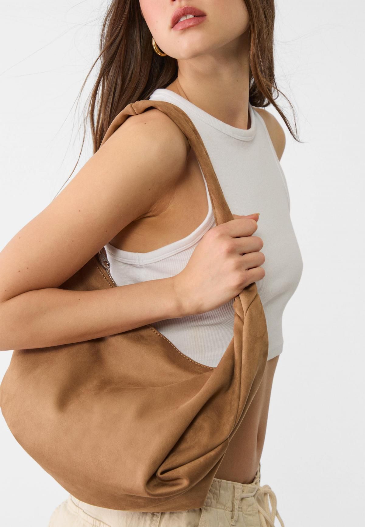 스트라디바리우스 스트랩디테일 소프트 베이직 숄더백 0986/801 BEIGE - 상세 이미지 2
