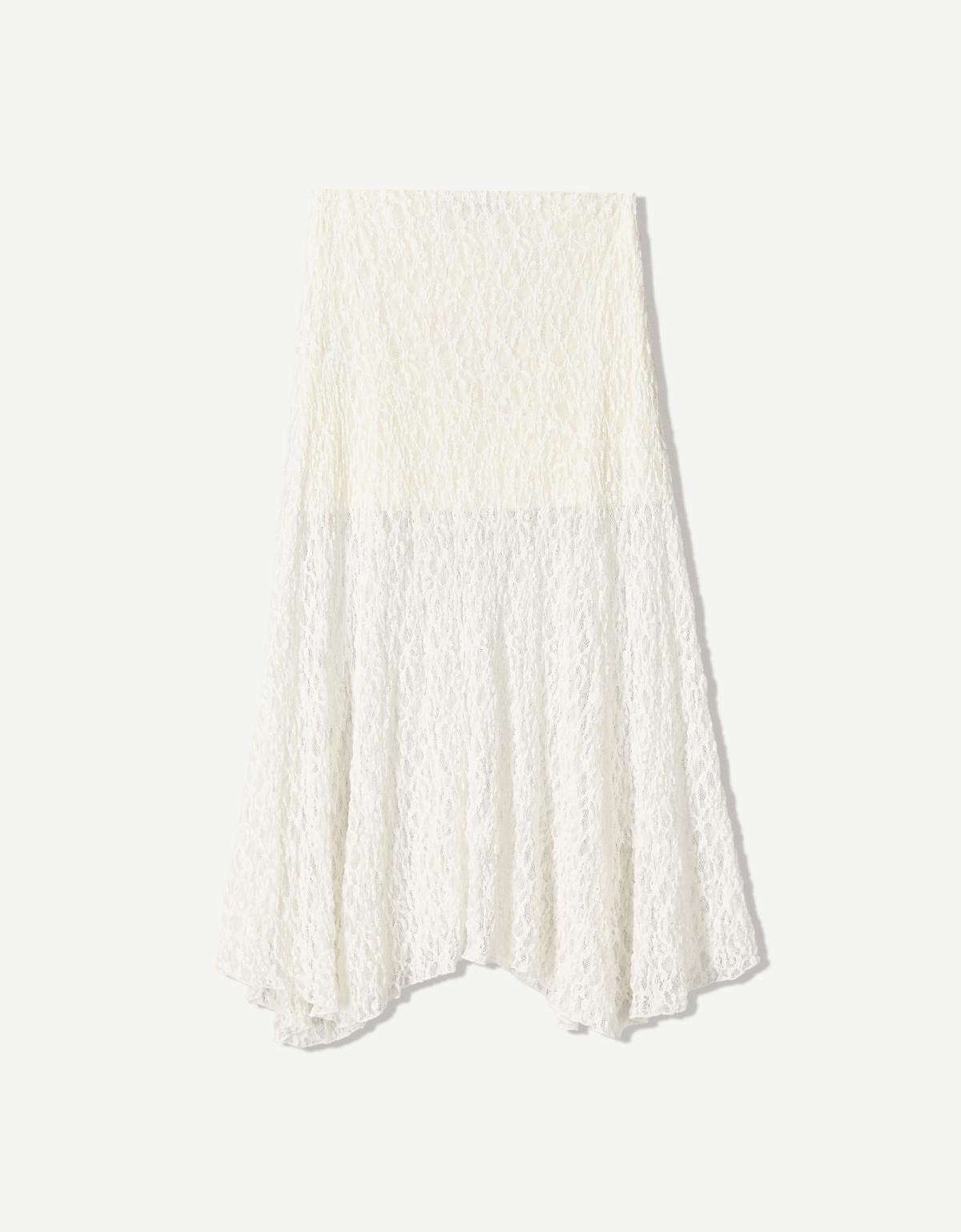 버쉬카 블론드 레이스 미디 스커트 0990/360 OFF WHITE - 상세 이미지 2