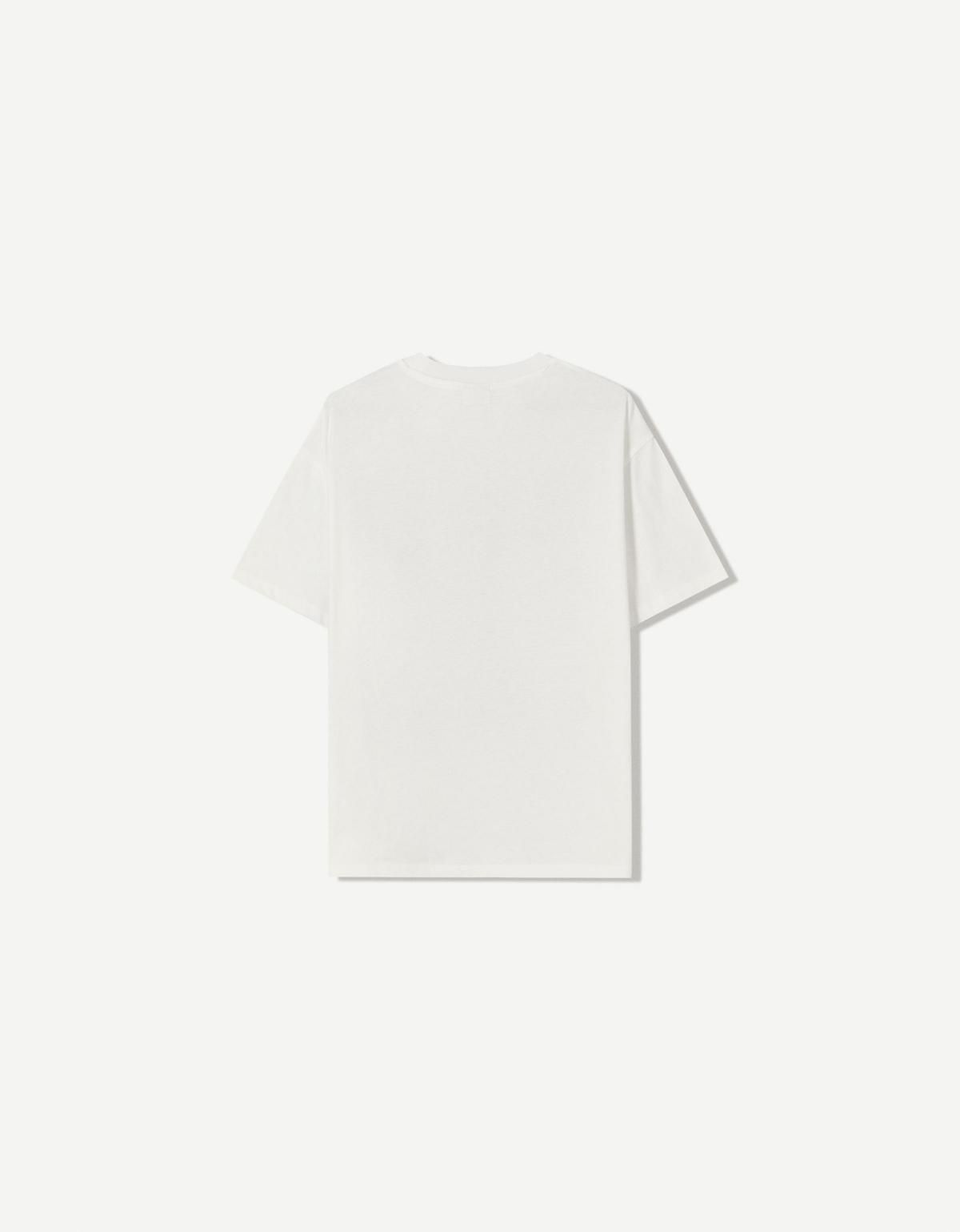 버쉬카 제니 포토 프린트 오버핏 반팔 티셔츠 7595/072 OFF WHITE - 상세 이미지 2