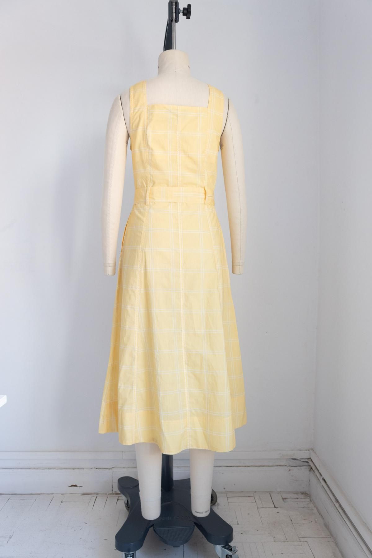 타이니코튼 체크패턴 버튼 스트랩 미디 원피스 SS25-625N03 ONE COLOR - 상세 이미지 5