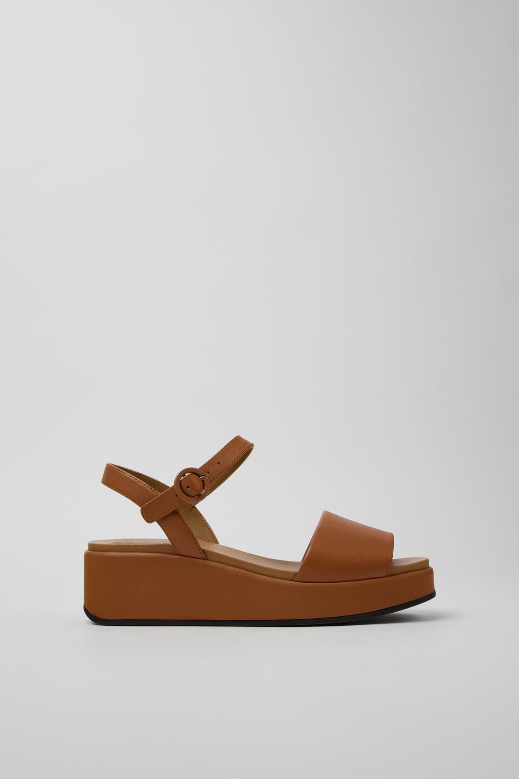 캠퍼 플랫폼 레더 스트랩샌들 Misia 브라운 K200564-026 BROWN - 상품 이미지