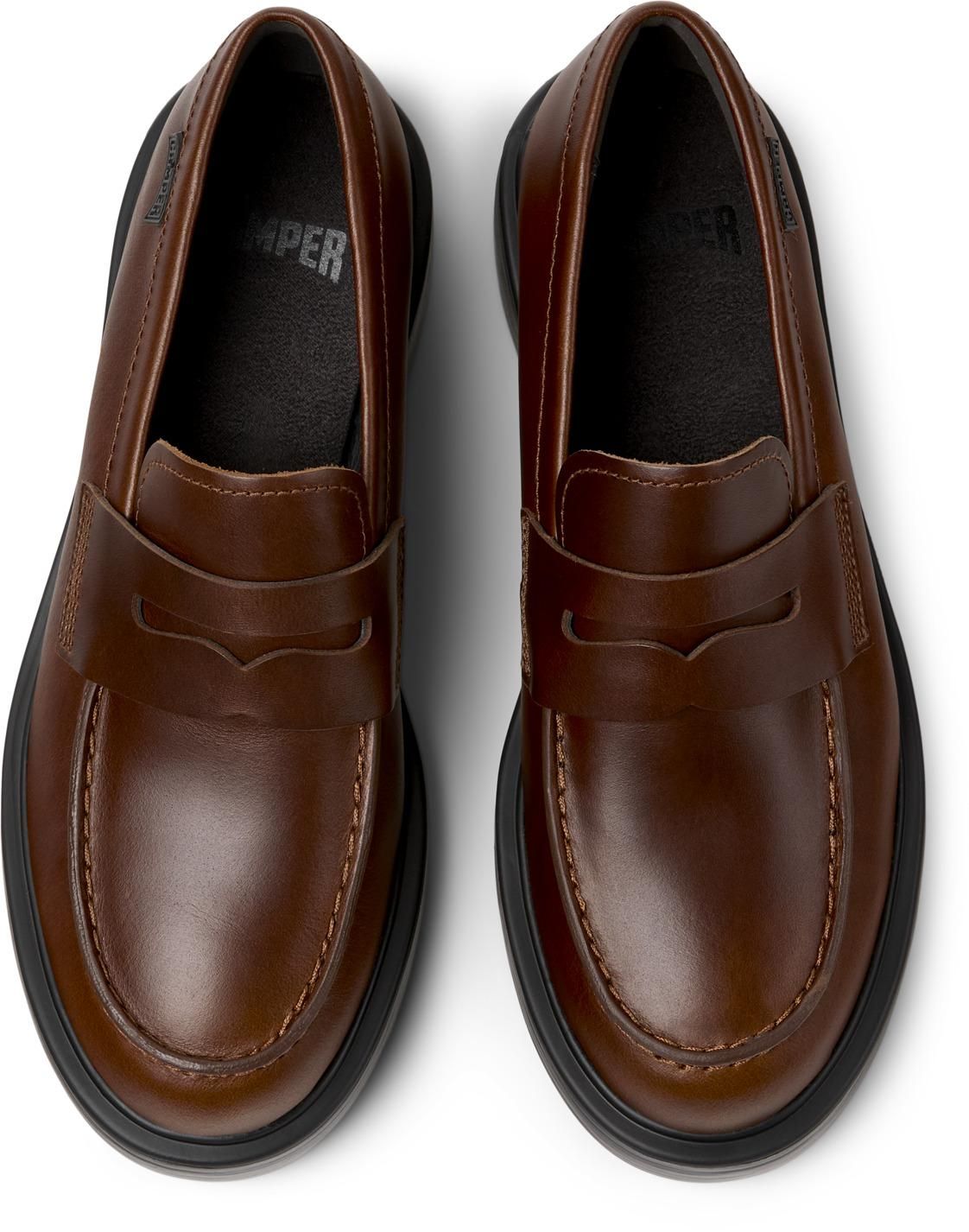 캠퍼 클래식 브라운 베이직 로퍼 Dean K201790-005 BROWN - 메인 이미지