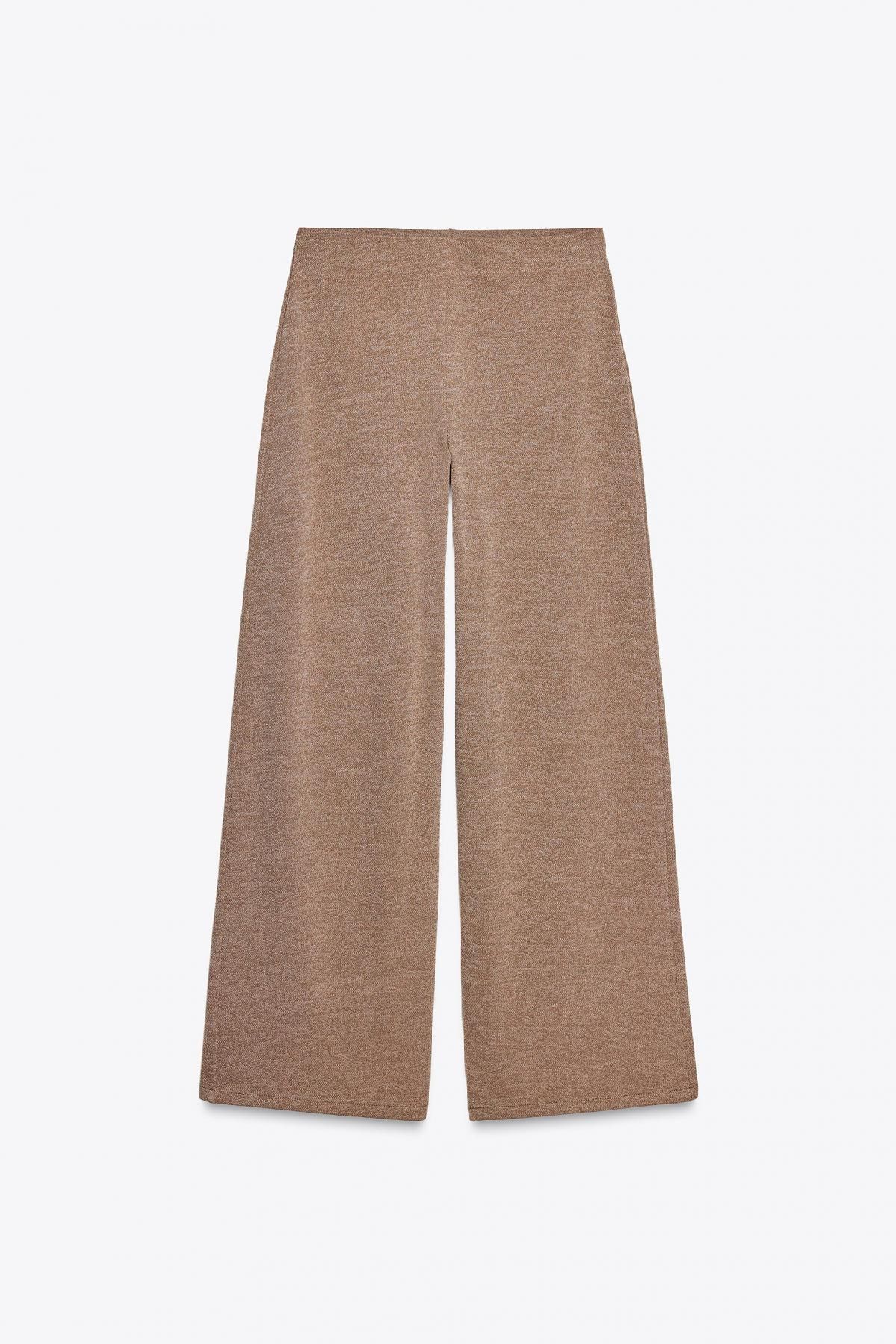 자라 텍스처 와이드 팬츠 3644/178 LIGHT BROWN - 메인 이미지
