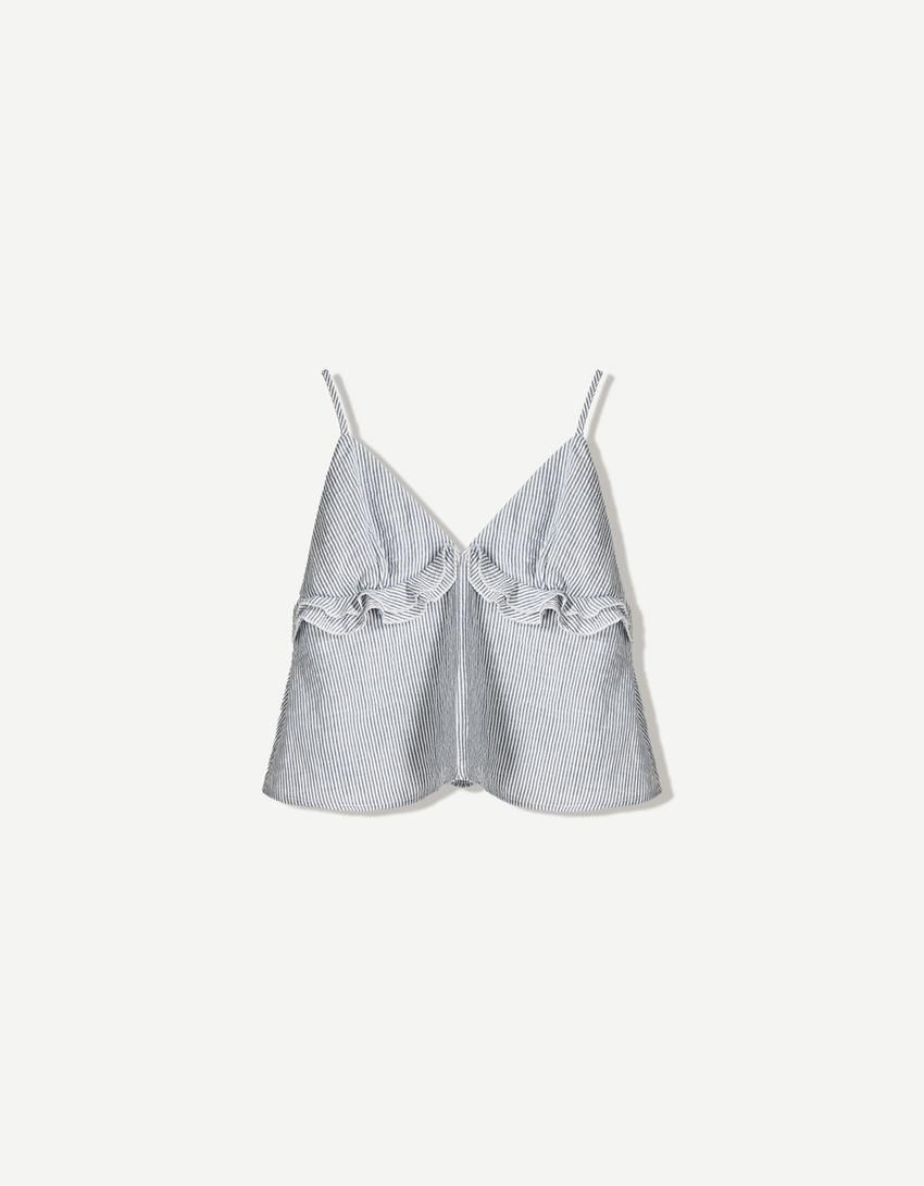 버쉬카 러스틱 민소매 탑 3807/741 NAVY - 상품 이미지