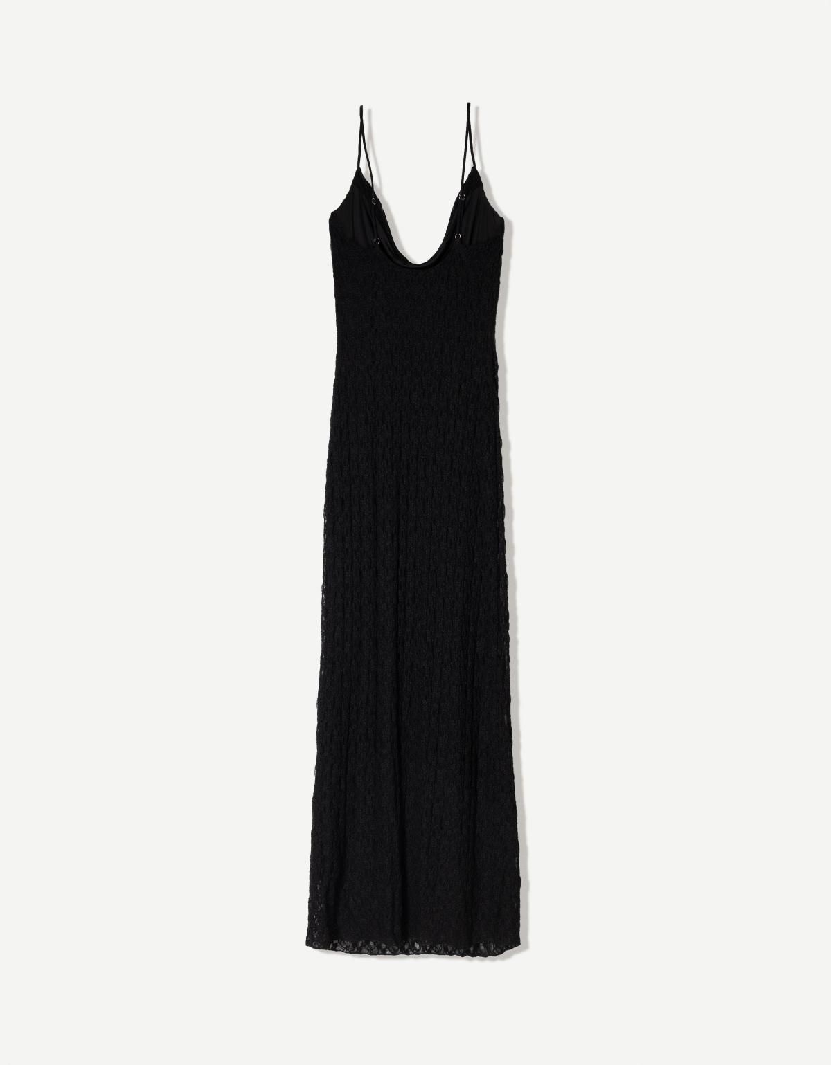 버쉬카 블론드 레이스 미디 원피스 0560/714 BLACK - 상세 이미지 5