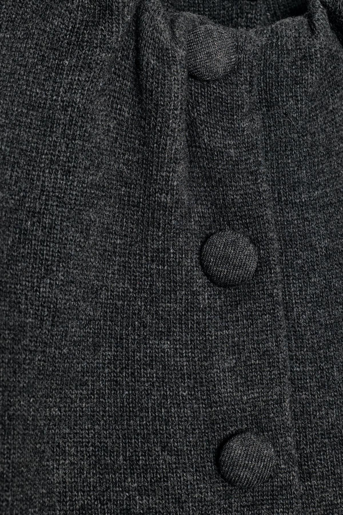 자라 울혼방 러플카라 라운드넥 숏코트 9598/175 MID-GREY - 상세 이미지 3