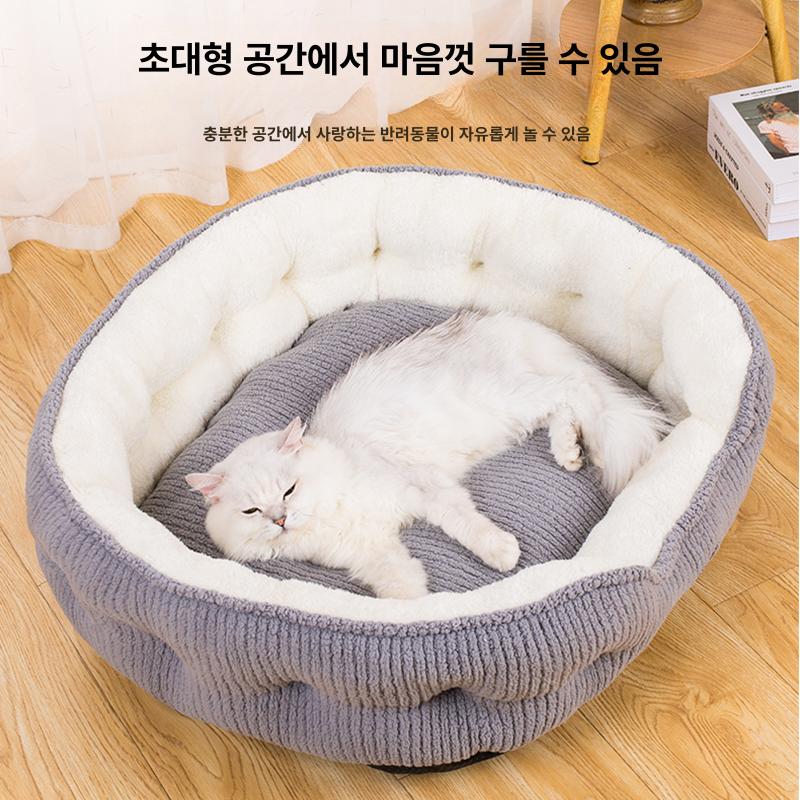 중형견 강아지 고양이 보금자리 반려견 웰시코기 뽀글이 침대 반려동물 실내용 대형견 웜커피 A S 38x34cm 1.5kg 0.5kg - 상세 이미지 5