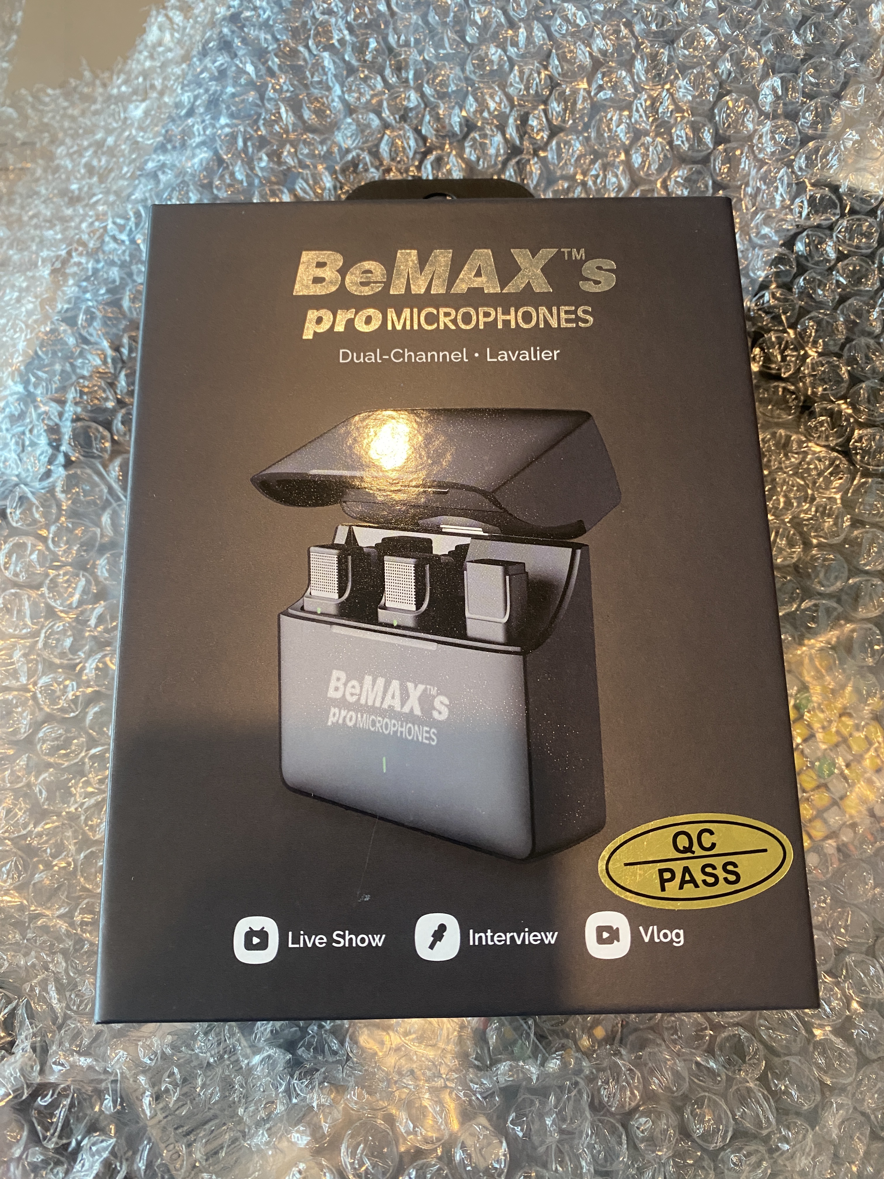[B-STOCK] 스마트폰 무선 마이크 송수신기 DSLR 카메라 2채널 BEMAX BePro-02 3.5mm - 상품 이미지