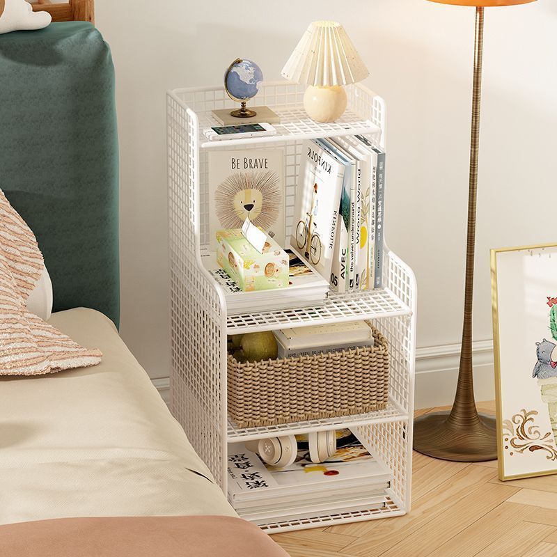 소파옆 철제 선반 다용도 슬림 수납장 화이트 20CM 기본 2단