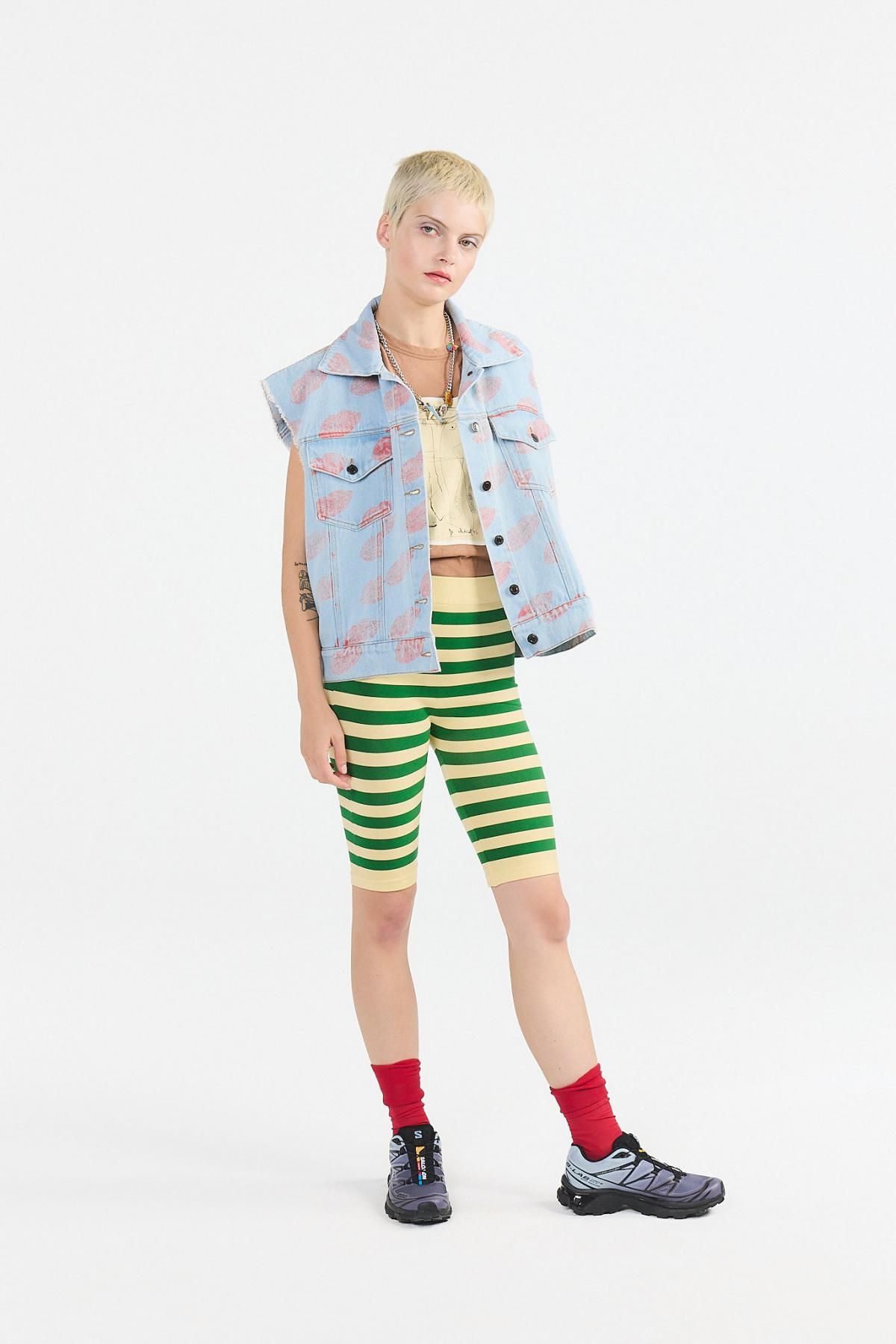 타오 데님 키즈 소프트블루 프린트 베스트 S25148-074_BC ONE COLOR - 상세 이미지 2