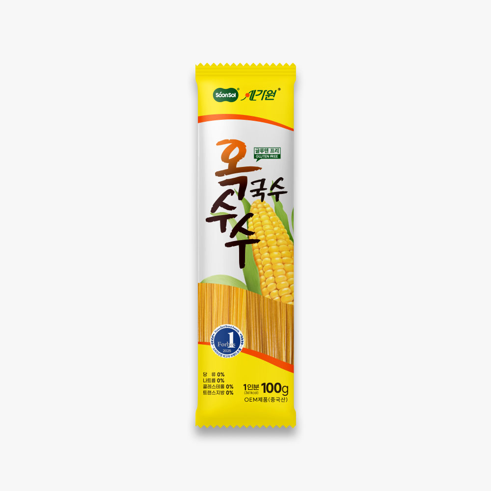 [대용량] 순솔가원 100% 옥수수국수 10kg (100g 100봉) 글루텐프리 고단백 제로슈가 무첨가물 옥수수면 - 상세 이미지 3
