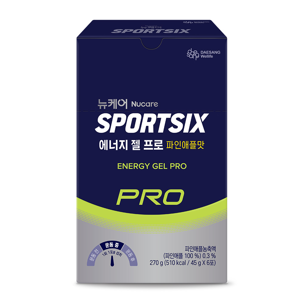 [운동 중] 뉴케어 스포식스 에너지 젤 프로 파인애플맛 45g 6포, 3개 - 상세 이미지 3